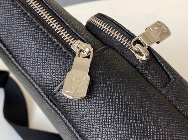 LV Avenue Sling Bag Taiga Black For Men M30443