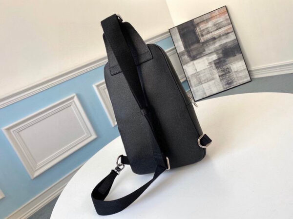 LV Avenue Sling Bag Taiga Black For Men M30443