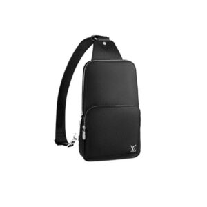 LV Avenue Sling Bag Taiga Black For Men M30443