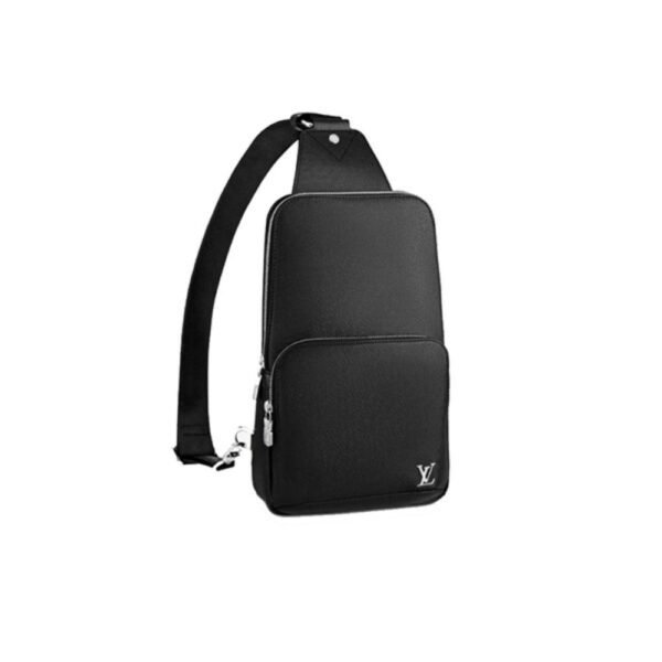 LV Avenue Sling Bag Taiga Black For Men M30443