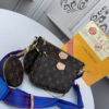 LV Multi Pochette Accessoires Monogram Canvas Blue For Women