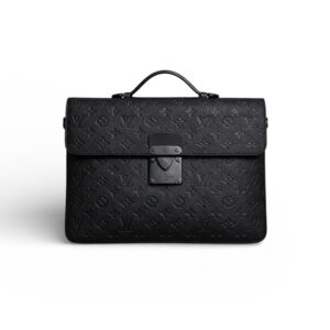 LV S-Lock Briefcase Taurillon Monogram Black For Men M20835