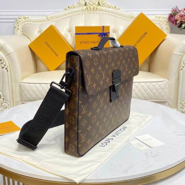 LV S-Lock Briefcase in Monogram Canvas for Men
