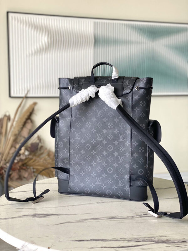 LV Christopher MM Backpack Grey For Men