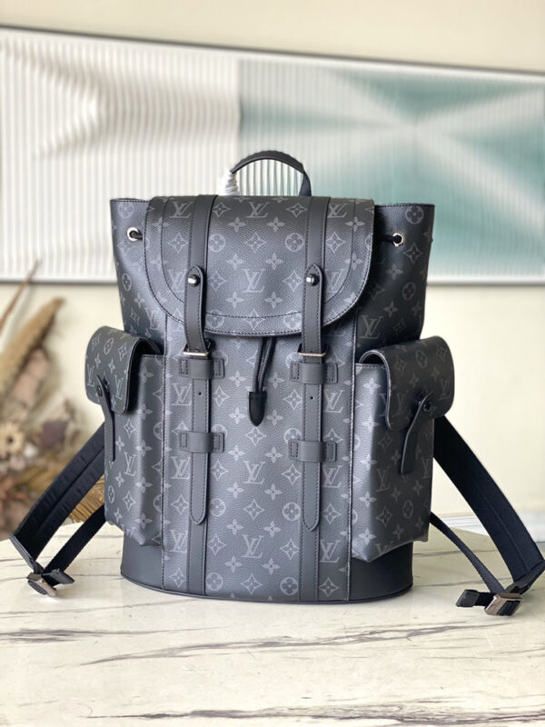 LV Christopher MM Backpack Grey For Men