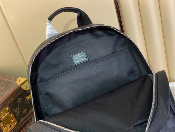 LV Campus Backpack Damier Infini Onyx Silver For Men N40306
