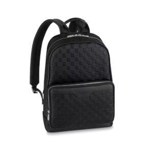 LV Campus Backpack Damier Infini Onyx Silver For Men N40306