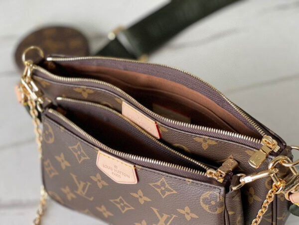 LV Multi Pochette Accessoires Monogram Canvas Khaki for Women M44813