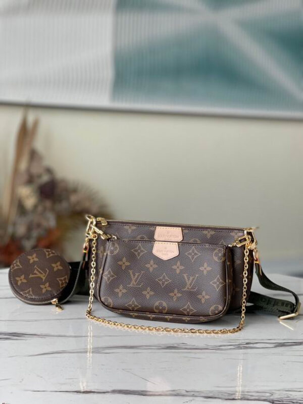 LV Multi Pochette Accessoires Monogram Canvas Khaki for Women M44813