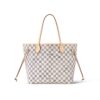 LV Neverfull MM Tote Bag Damier Azur Canvas Rose Ballerine Pink For Women N41605