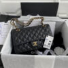 CN Classic Handbag Gold Toned Hardware Black For Women A01112