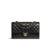 CN Classic Handbag Gold Toned Hardware Black For Women A01112