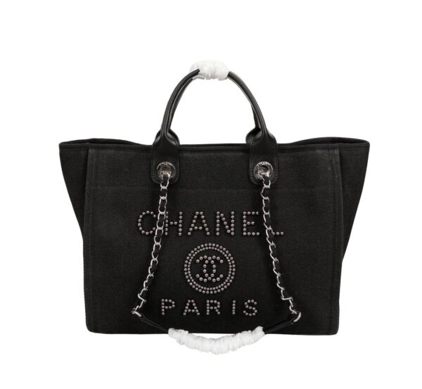 CN Large Deauville Pearl Tote Bag Black For Women A66941