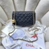 CN Flap Bag With CC Ball On Strap Black For Women AS1787