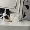 CN Mini Flap Bag With CC Ball On Strap White For Women AS1786