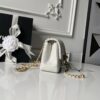 CN Mini Flap Bag With CC Ball On Strap White For Women AS1786