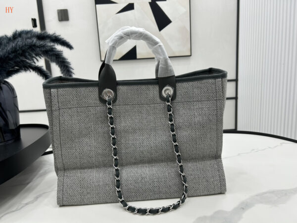 CN Deauville Tote Canvas Bag Light Grey For Women A66941