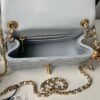 CN Classic Flap With Charm Chain With CC Details On Strap Bag Gold Hardware Grey
