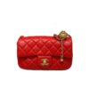 CN Flap Bag With CC Ball On Strap Red For Women CN Flap Bag With CC Ball On Strap Red For Women