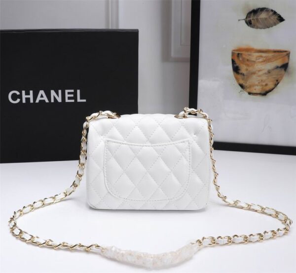 CN Classic Mini Flap Bag Golden Hardware White For Women