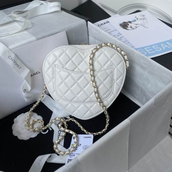 CN Mini Heart Bag White For Women AS3191 B07958 10601