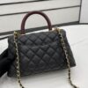 CN Medium Flap Coco Bag With Top Handle Black For Women A92990