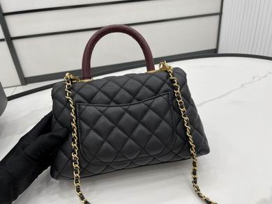 CN Medium Flap Coco Bag With Top Handle Black For Women A92990