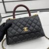 CN Medium Flap Coco Bag With Top Handle Black For Women A92990