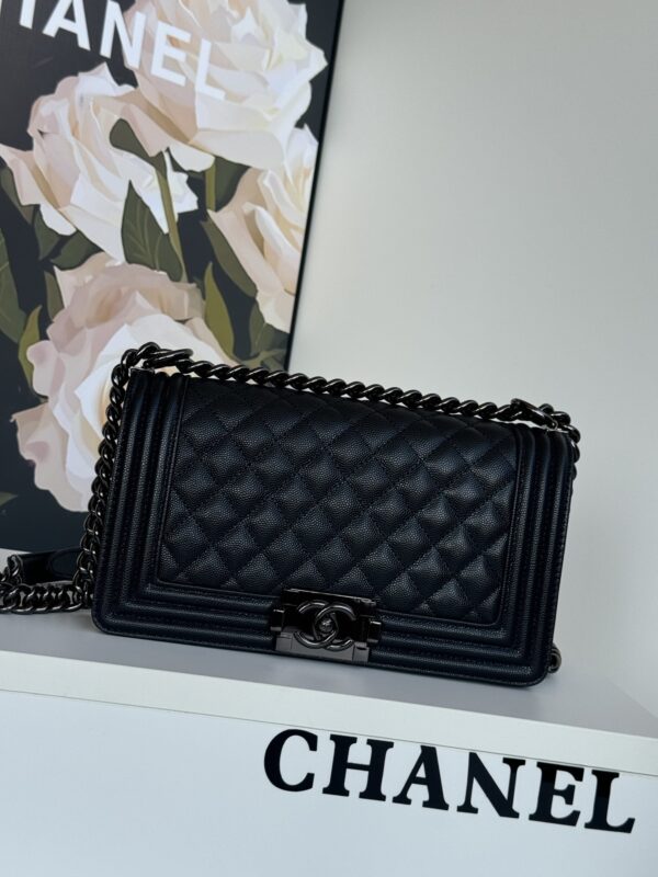 CN Boy Handbag Silver Hardware Black For Women A67086 CN Boy Handbag Silver Hardware Black For Women A67086