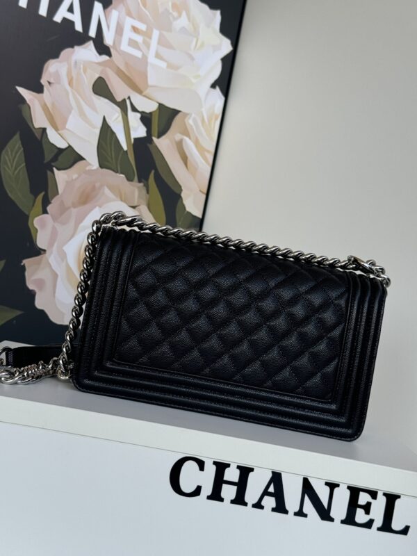 CN Boy Handbag Silver Hardware Black For Women A67086 CN Boy Handbag Silver Hardware Black For Women A67086
