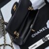 CN Classic Flap Bag Gold Toned Hardware Black For Women A01116