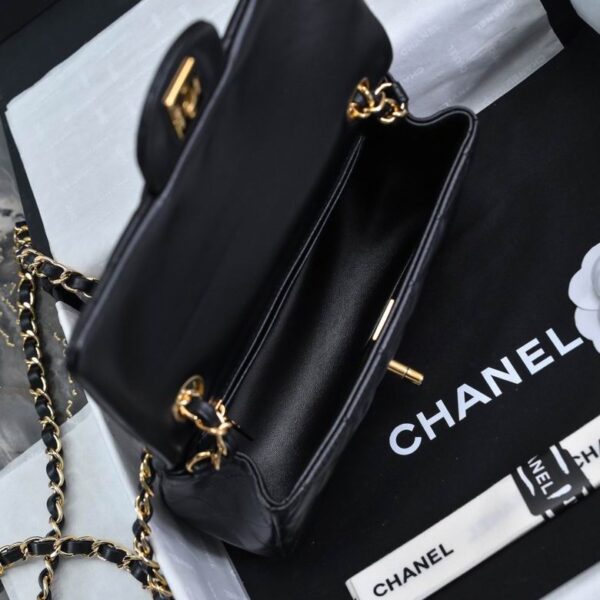 CN Classic Flap Bag Gold Toned Hardware Black For Women A01116