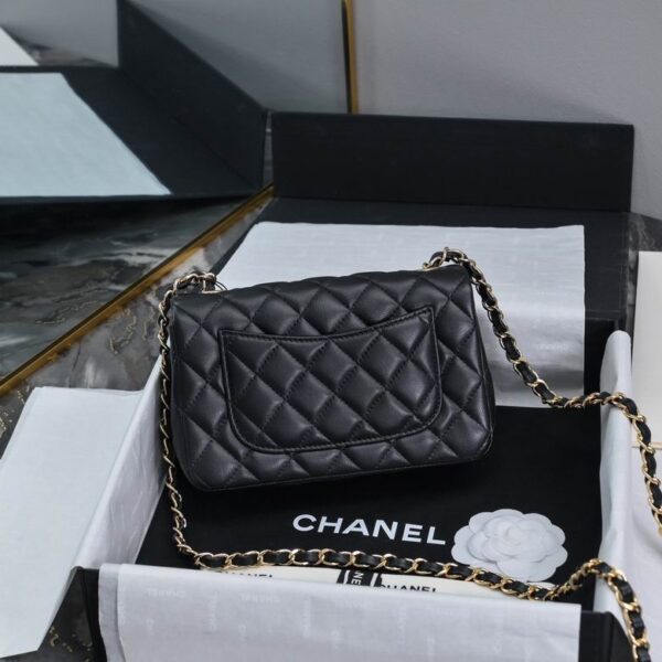 CN Classic Flap Bag Gold Toned Hardware Black For Women A01116