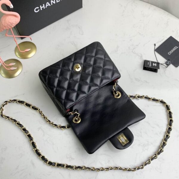 CN Classic Mini Flap Bag Gold Toned Hardware Black For Women