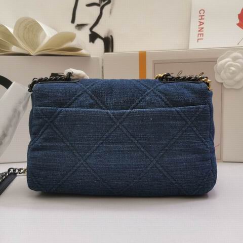 CN 19 Handbag in Denim Blue for Women – Flap Bag, Shoulder, and Crossbody Bag N6832