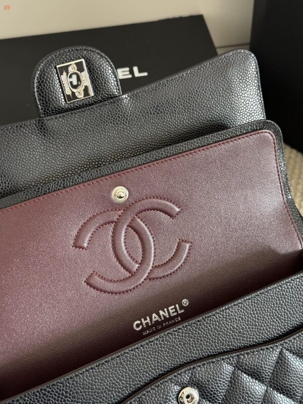 CN Classic Handbag with Silver Hardware in Black for Women A01112