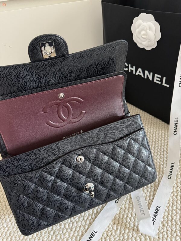 CN Classic Handbag with Silver Hardware in Black for Women A01112