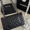 CN Classic Handbag with Silver Hardware in Black for Women A01112