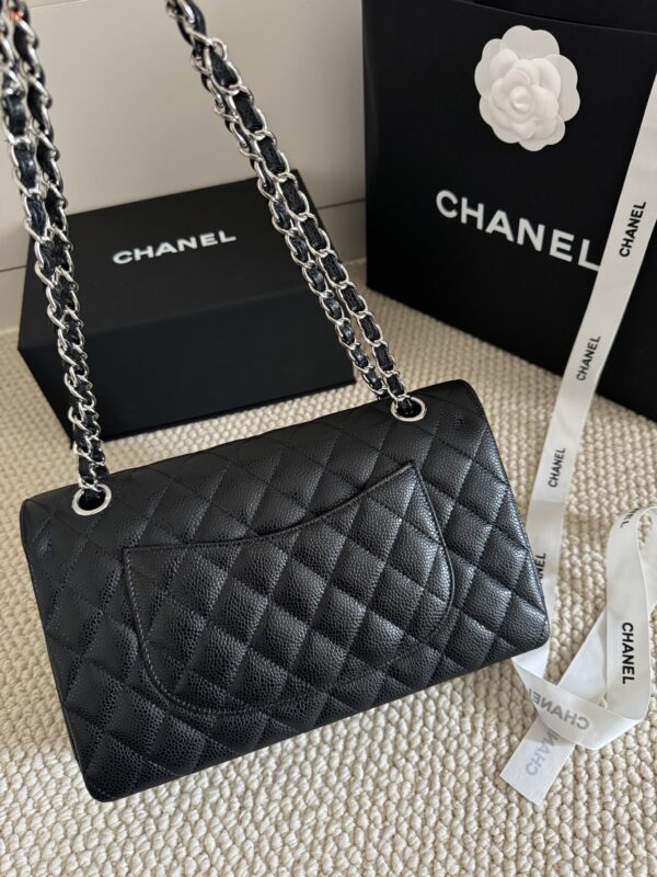 CN Classic Handbag with Silver Hardware in Black for Women A01112