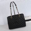 CN Classic Tote Bag Gold Toned Hardware Black For Women