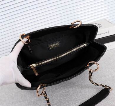 CN Classic Tote Bag Gold Toned Hardware Black For Women