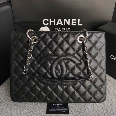 CN Classic Tote Bag Silver Hardware Black For Women