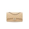 CN Classic Handbag Silver Hardware Beige For Women A01112