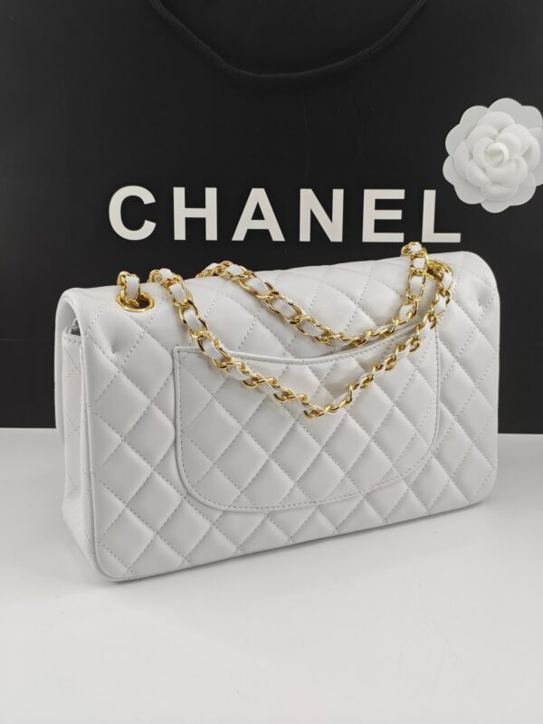 CN Classic Handbag Gold Toned Hardware White For Women A01112