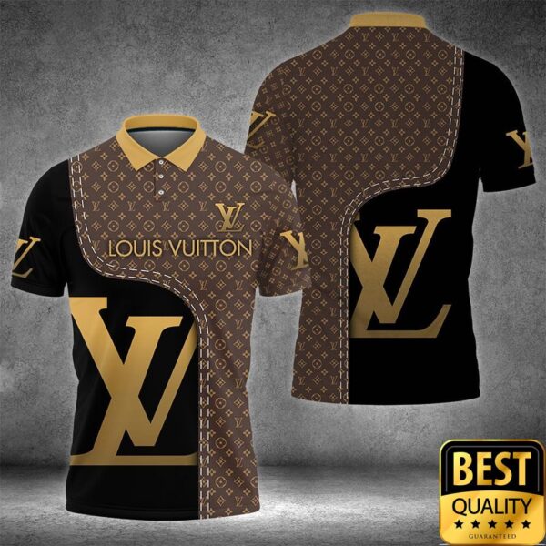 Luxury Louis Vuitton Dark Brown And Black Monogram Canvas Pattern 3D Shirt 158 Luxury Louis Vuitton Dark Brown And Black Monogram Canvas Pattern 3D Shirt 158
