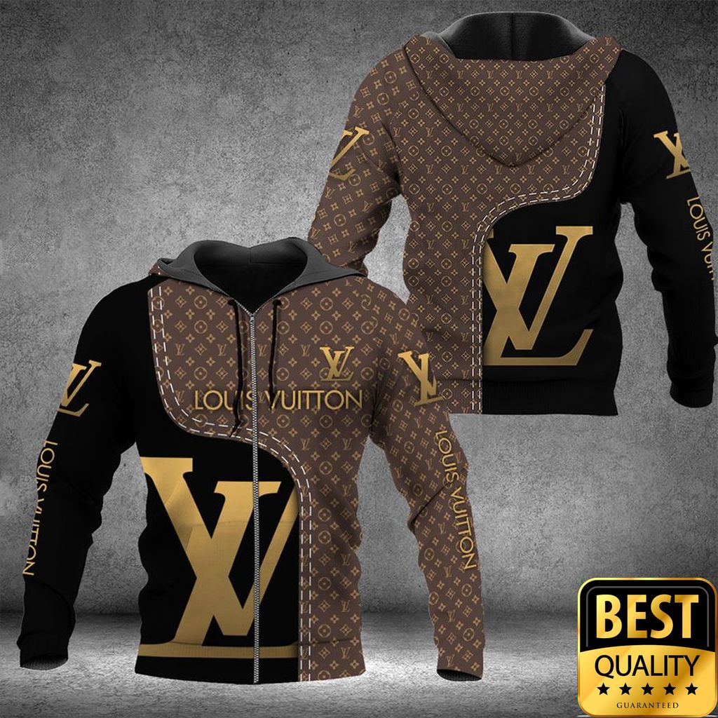 Luxury Louis Vuitton Dark Brown And Black Monogram Canvas Pattern 3D Shirt 158 Luxury Louis Vuitton Dark Brown And Black Monogram Canvas Pattern 3D Shirt 158