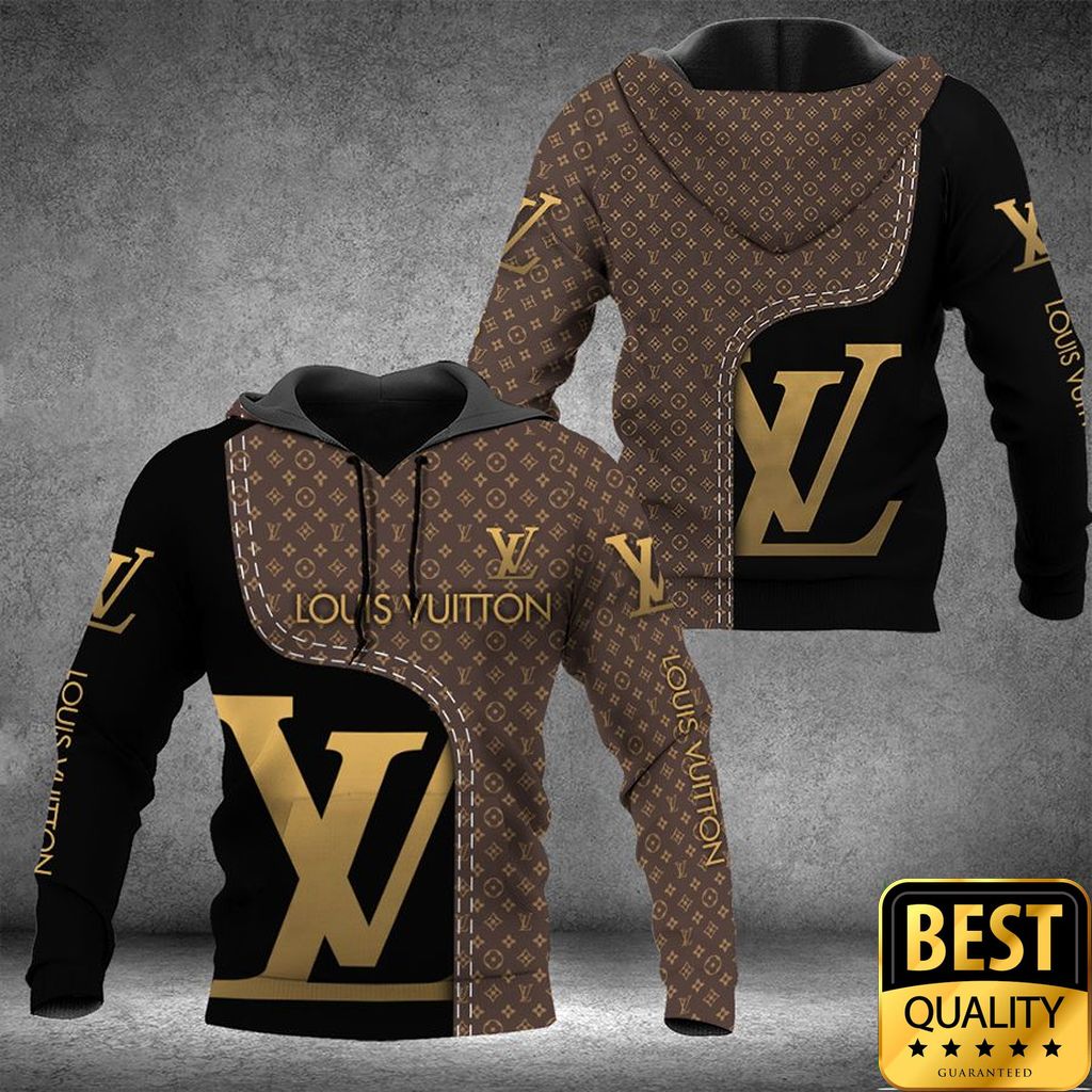 Luxury Louis Vuitton Dark Brown And Black Monogram Canvas Pattern 3D Shirt 158 Luxury Louis Vuitton Dark Brown And Black Monogram Canvas Pattern 3D Shirt 158