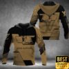 Luxury Louis Vuitton Black And Light Brown With Brand Name On Sleeves 3D Shirt 136