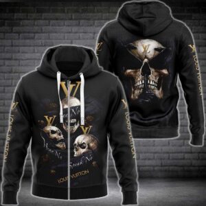 Louis Vuitton Luxury Brand Skull 3D Hoodie Limited Edition 056