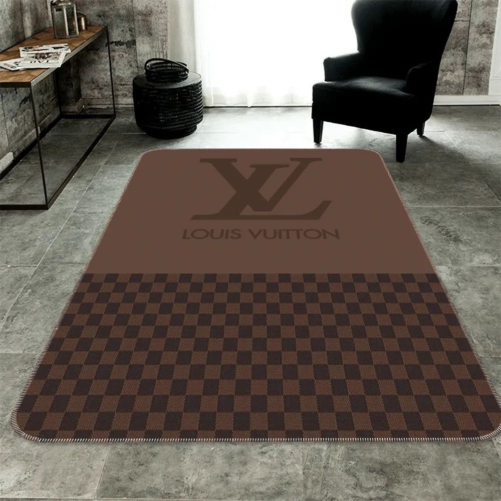 Louis Vuitton Brown Logo Luxury Living Room Carpet 029 Louis Vuitton Brown Logo Luxury Living Room Carpet 029